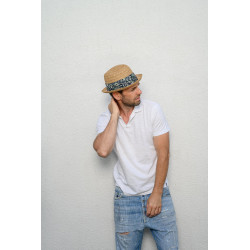 KELA Chapeau petit bord "brooklyn" en paille papier unie | Herman Belgium