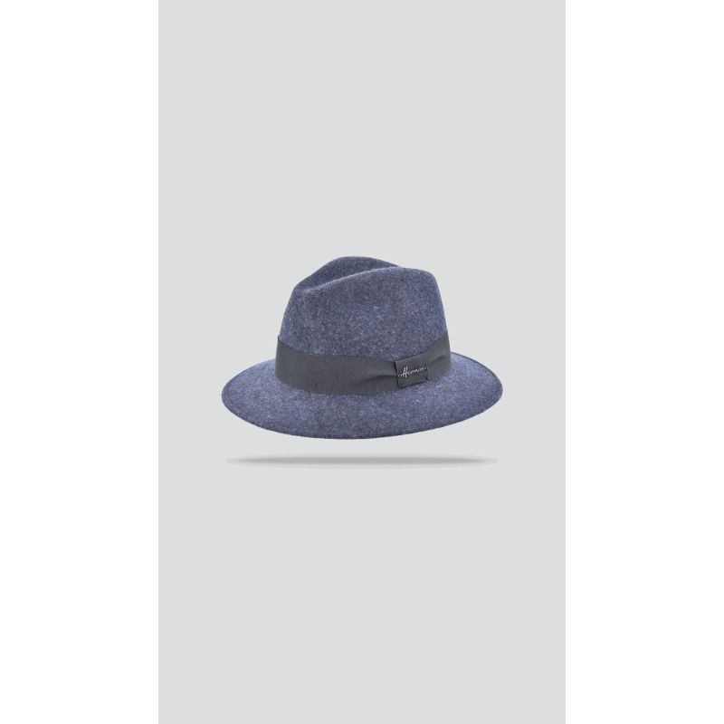Zaratan plain wool felt hat with black ribbon | Herman Belgium