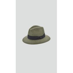 Zaratan plain wool felt hat with black ribbon | Herman Belgium