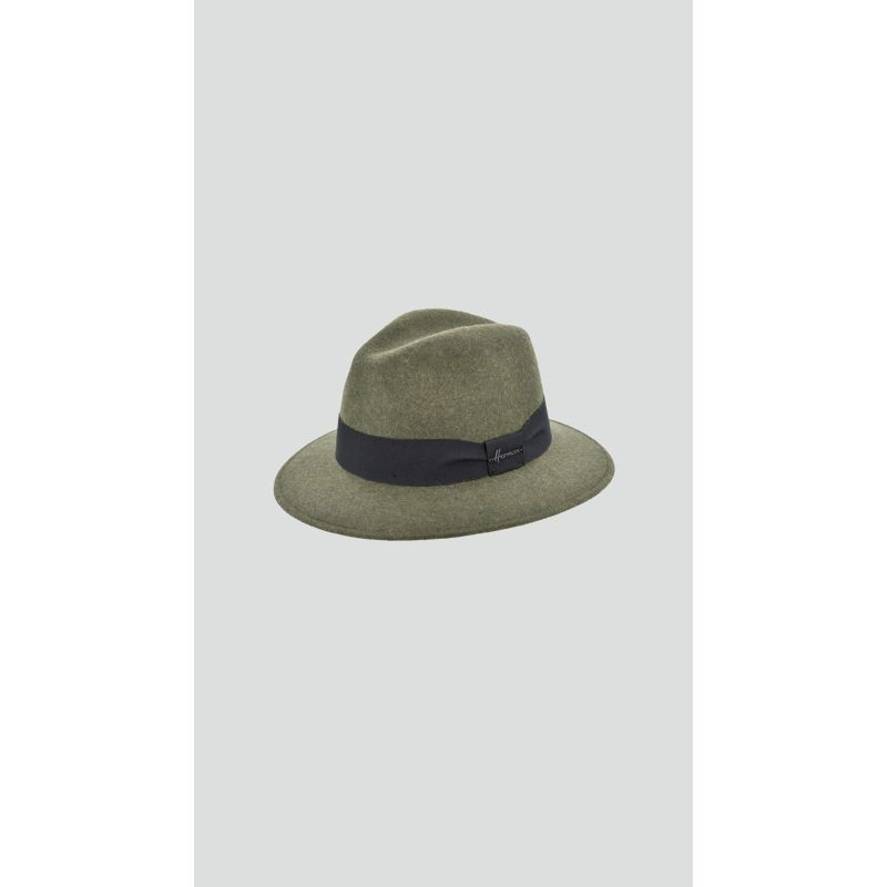 Zaratan plain wool felt hat with black ribbon | Herman Belgium