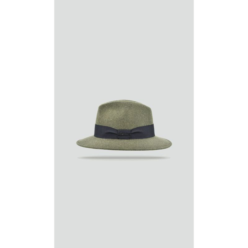Zaratan plain wool felt hat with black ribbon | Herman Belgium