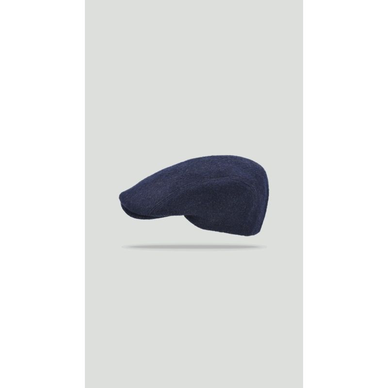 Pony Flat cap in plain wool and cashmere | Herman Belgium