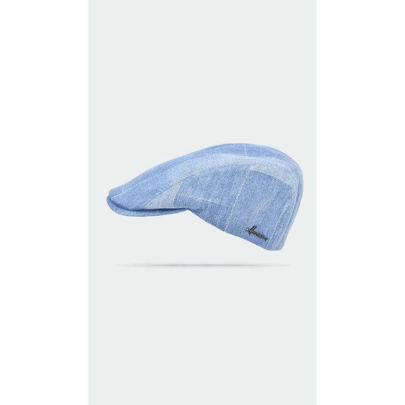 SAAVO Casquette plate en toile de jeans | Herman Belgium