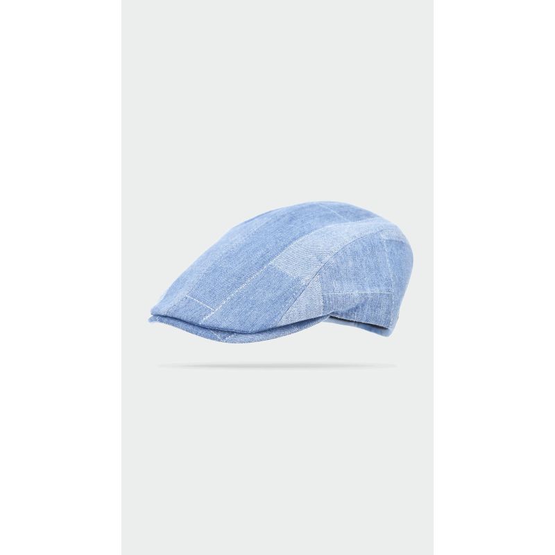 SAAVO Casquette plate en toile de jeans | Herman Belgium