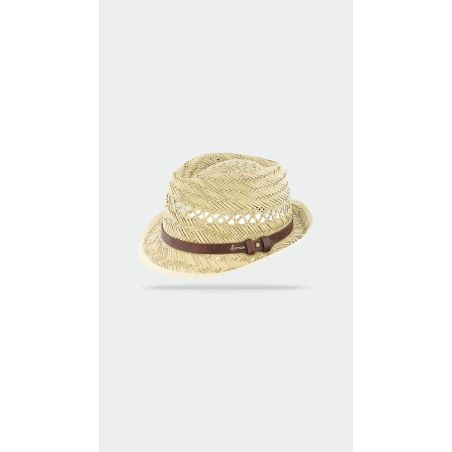 PEPPER Chapeau paille naturelle verte + | Herman Belgium