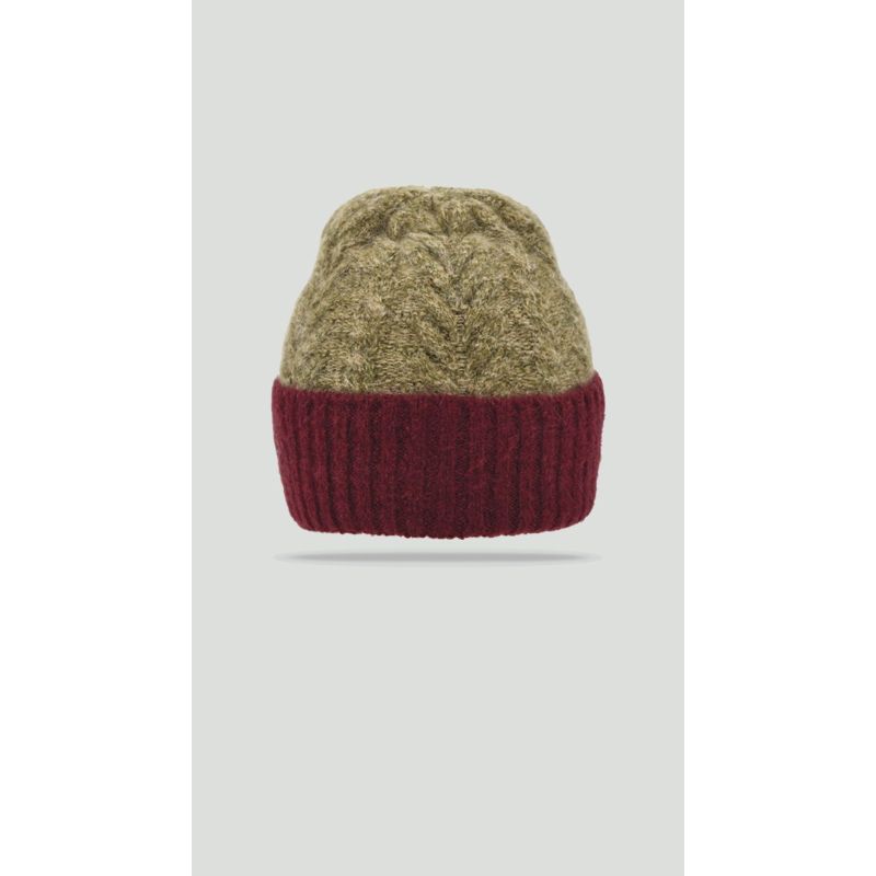 DAVARA Bonnet adulte torsadé maille fine | Herman Belgium