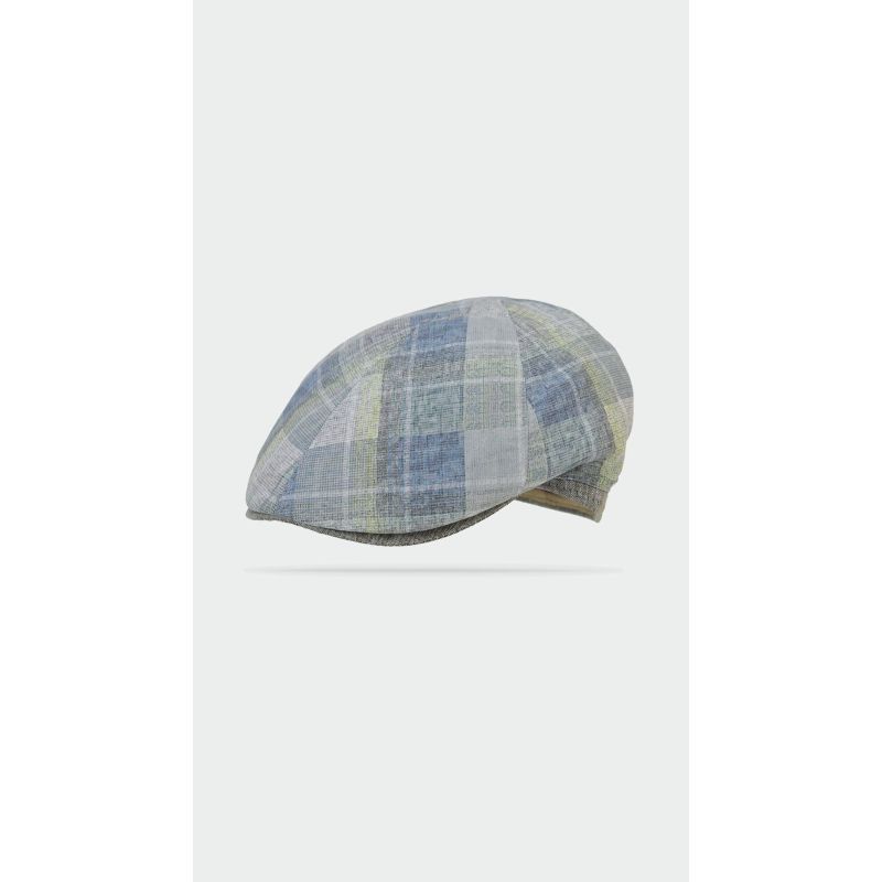 RAYAS Casquette plate Casquette 6 côtes au motif madras en lin et coton | Herman Belgium
