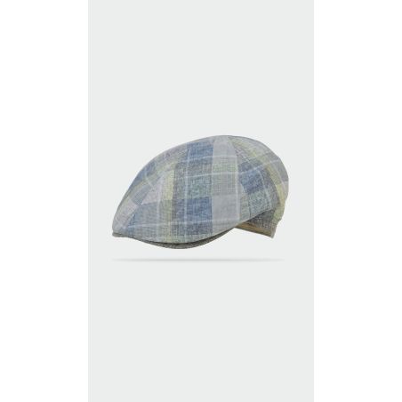 RAYAS Casquette plate Casquette 6 côtes au motif madras en lin et coton | Herman Belgium