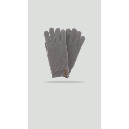 ALASKA Men's plain knit gloves lined with | Herman Belgium