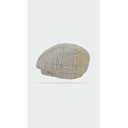 LARTO Casquette plate Casquette 6 cotes au motif pied de poule en lin et coton | Herman Belgium