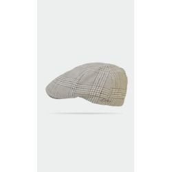 LARTO Casquette plate Casquette 6 cotes au motif pied de poule en lin et coton | Herman Belgium