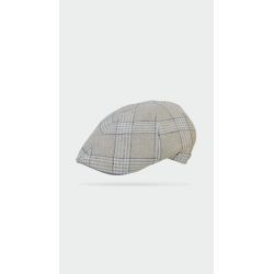 LARTO Casquette plate Casquette 6 cotes au motif pied de poule en lin et coton | Herman Belgium
