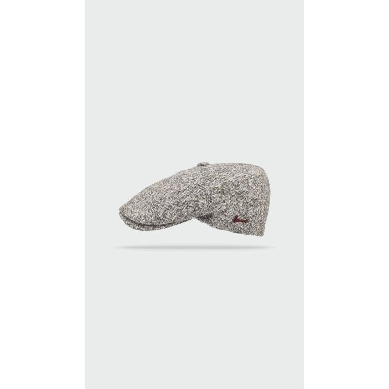 BENTOM Casquette plate effet tweed en laine vierge | Herman Belgium