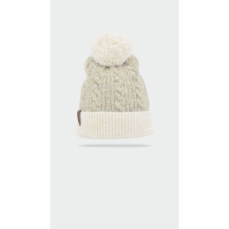 WESLEY Bonnet maille uni avec badge et revers en laine | Herman Belgium