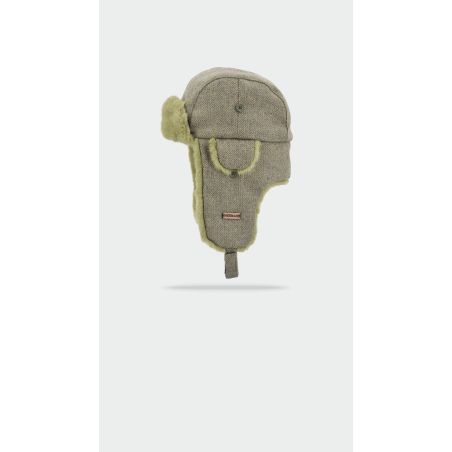 TANAN Chapka à oreilles doublée fausse fourrure en laine | Herman Belgium