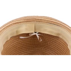 CORFOU Porkpie hat in sewn paper straw with | Herman Belgium