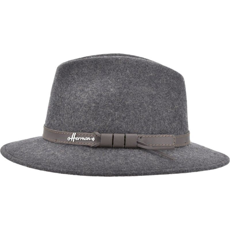 DRAKAINA Wide-brimmed hat in plain wool felt | Herman Belgium