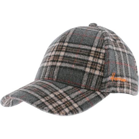 Casquette baseball Herman en tissu tartan carreaux réglable à l'arrière