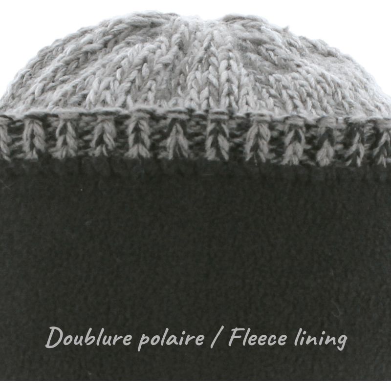 EDMOND 110 Tweekleurige kabelgebreide muts voor | Herman Belgium