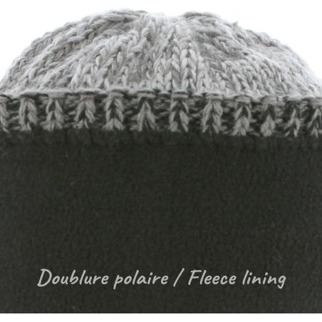 EDMOND 110 Tweekleurige kabelgebreide muts voor | Herman Belgium