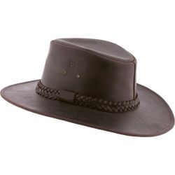 AUSTRALIAN Echte leren hoed met brede rand en | Herman Belgium