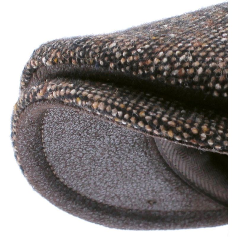 GRASBERG Tweed flat cap with faux leather brim | Herman Belgium