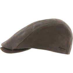 KING QUATTRO Plain genuine leather flat cap | Herman Belgium