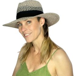 MAYA Hoed met grote rand van genaaid, | Herman Belgium
