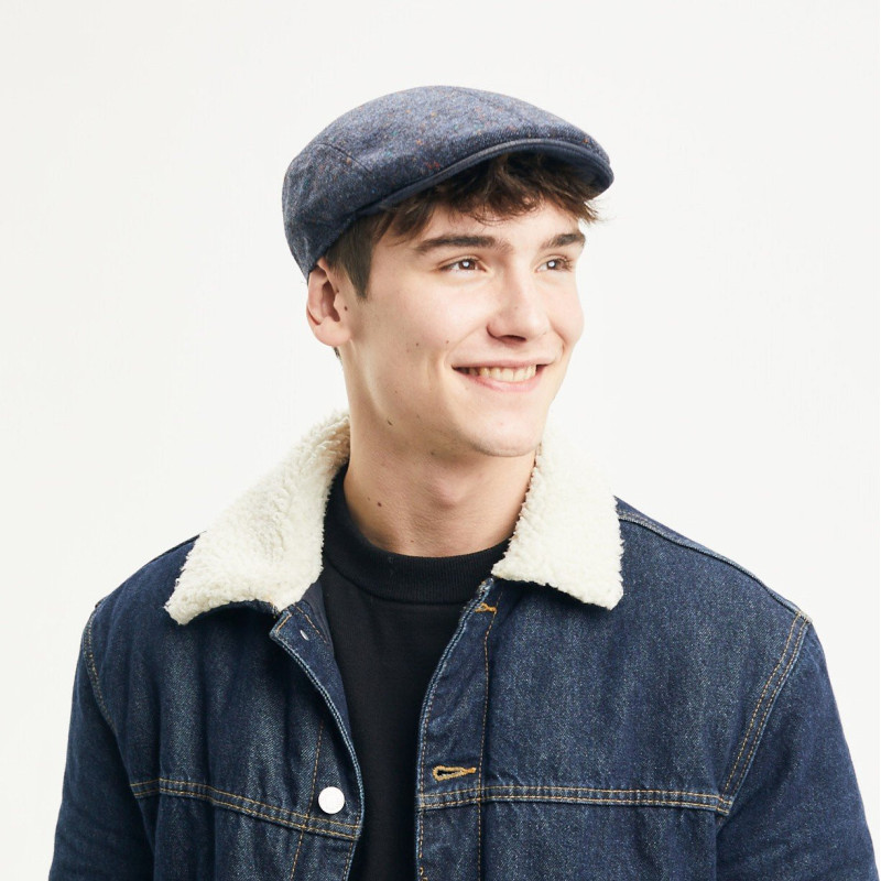 NOVAK Plain virgin wool flat cap | Herman Belgium