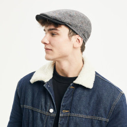 NOVAK Plain virgin wool flat cap | Herman Belgium