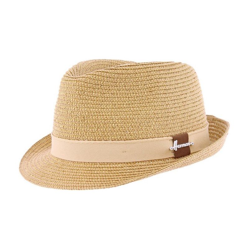 PLAZA Small raised brim hat in plain paper | Herman Belgium
