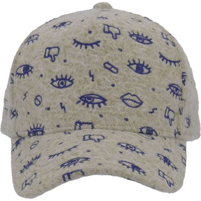 Casquette baseball Herman unie brodée avec un motif abstrait.