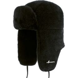 Herman effen chapka van zacht en soepel materiaal met lurex en imitatiebont