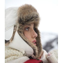 SASHA Faux fur hat with 2 fastening | Herman Belgium