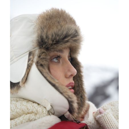 SASHA Faux fur hat with 2 fastening | Herman Belgium