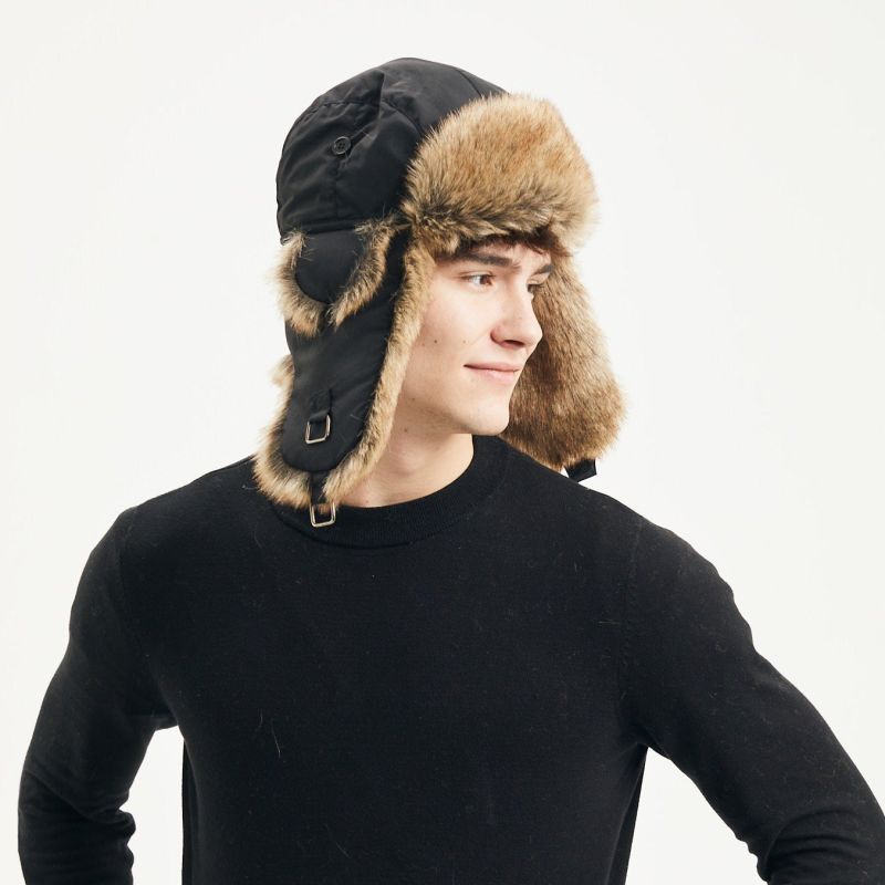SASHA Faux fur hat with 2 fastening | Herman Belgium