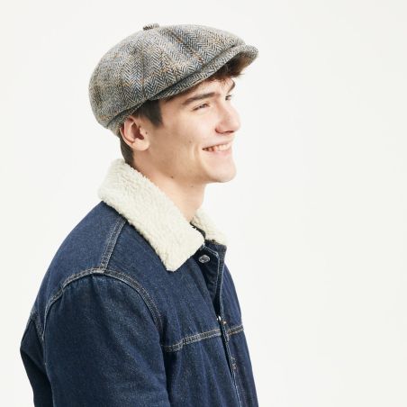SILAS Newsboy cap with herringbone and | Herman Belgium