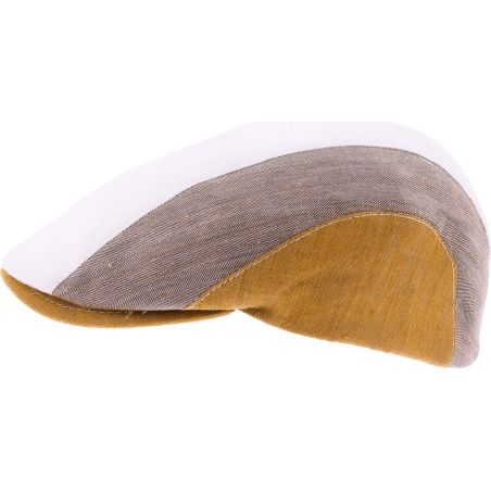 SIMON Driekleurige platte pet. | Herman Belgium