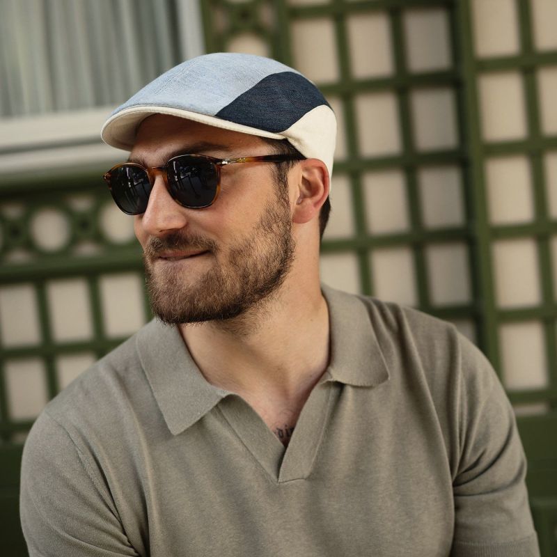 SIMON Driekleurige platte pet. | Herman Belgium