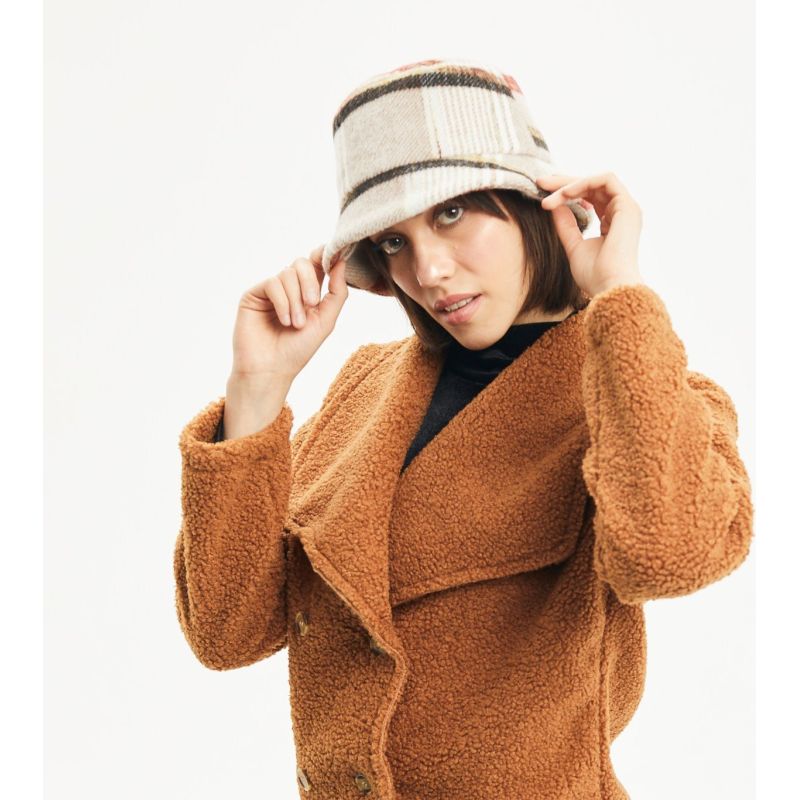 TONIA Bob-Mütze aus gebürstetem, kariertem | Herman Belgium