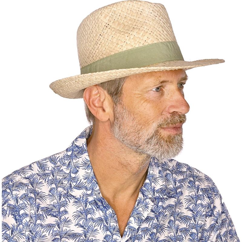 TULUM Schlichter Bast-Strohhut mit | Herman Belgium