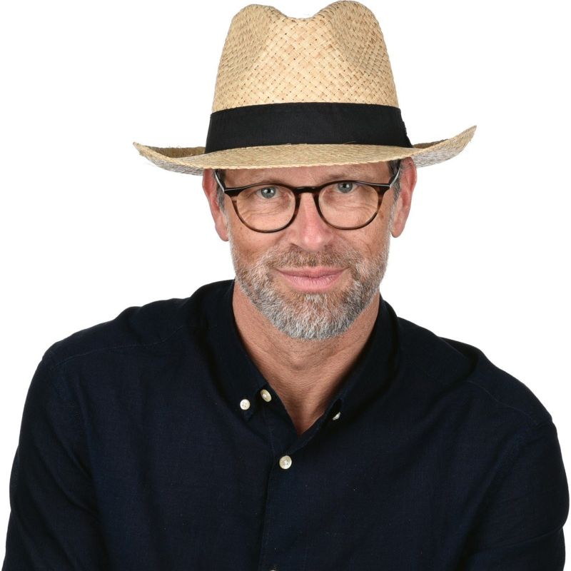 TULUM Schlichter Bast-Strohhut mit | Herman Belgium