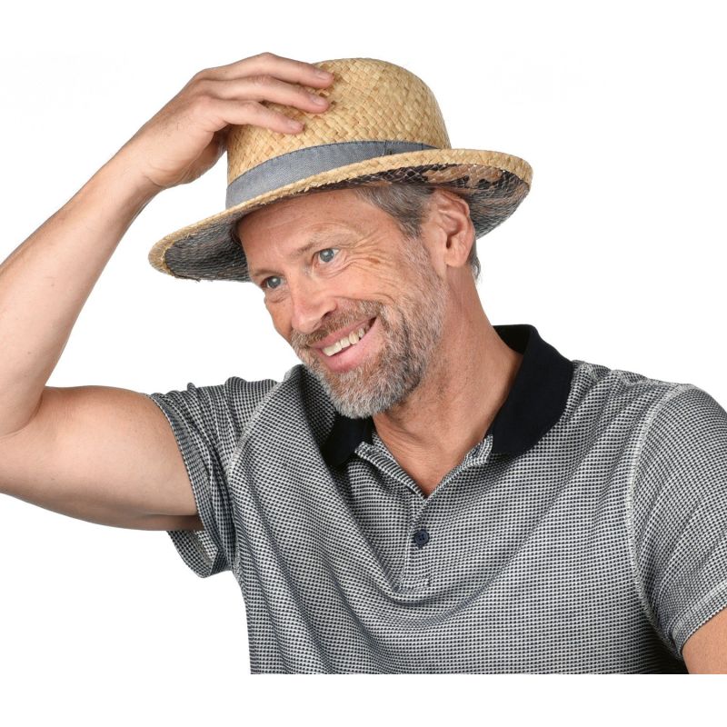 TULUM Schlichter Bast-Strohhut mit | Herman Belgium