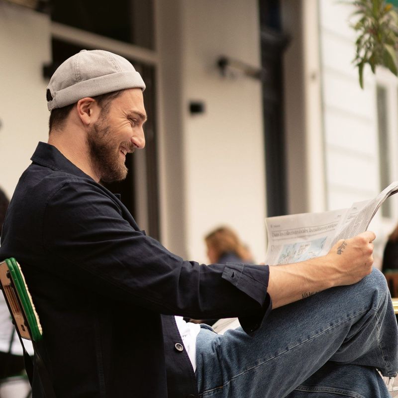 WHALES Schlichte Samtkappe hinten durch | Herman Belgium