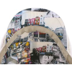 WOODSTOCK Effen platte pet met patroonstof | Herman Belgium