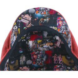 WOODSTOCK Effen platte pet met patroonstof | Herman Belgium