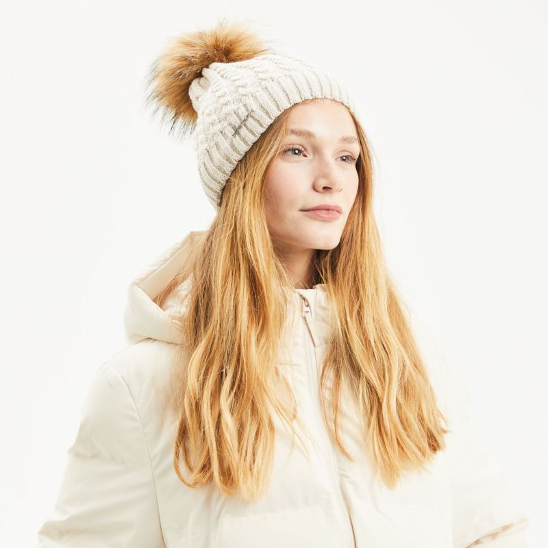 LOUISE 041 Schlichte Zopfmuster-Mütze mit | Herman Belgium