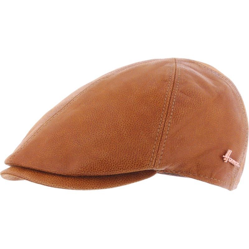 Casquette duke six herman cognac coté gauche