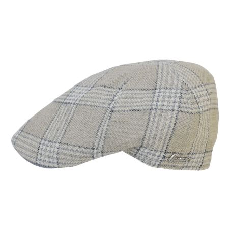 LARTO Casquette plate Casquette 6 cotes au motif pied de poule en lin et coton | Herman Belgium