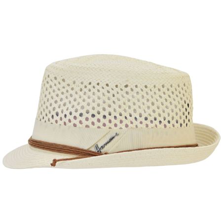 JABOR Chapeau petit bord papier ajourée avec un gros grain et un lacet | Herman Belgium